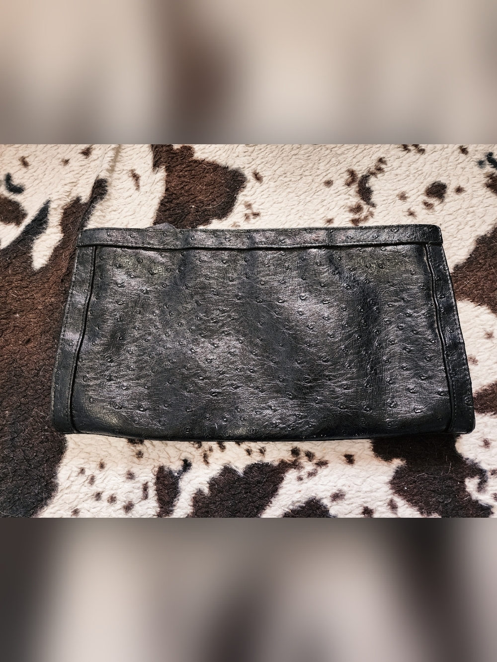 WOMEN'S 80'S/90'S CLUTCH - BLACK CROC